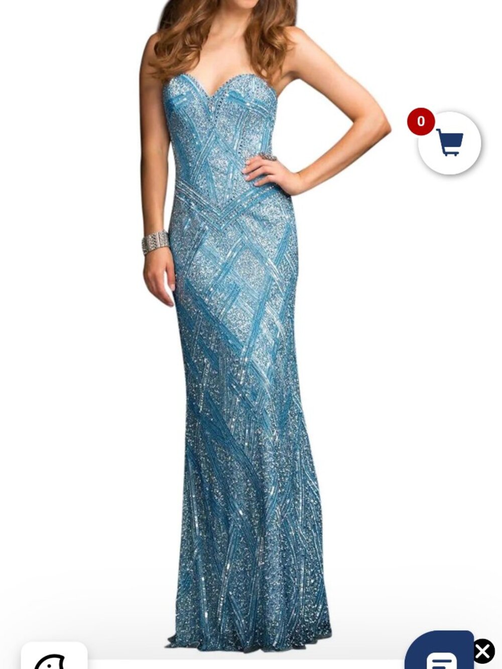 Brand new Scala 47706 sequined evening gown sz 10